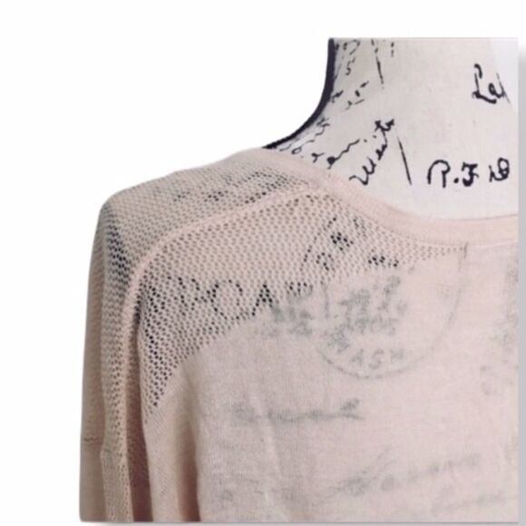 Promod Blush Open Front Cardigan | Size S | Draped Lightweight Sweater - Picture 3 of 3